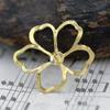 Accesorios para joyería hechos a mano DIY pendientes de oro real de 24k pulsera collar accesorios material para pasador flor de cobre pétalos A608