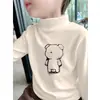 Y2004# camisa básica de veludo para meninos com gola semi-alta, manga longa, outono e inverno, casaco de outono infantil, moda de outono