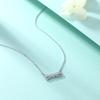 Moda europea y americana plata esterlina 925 circón collar lazo colgante mariposa transfronterizo cadena clavícula ins femenina todo a juego al por mayor