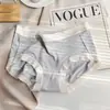 Ropa interior sin costuras de encaje y cachemira con proteína para mujer, cintura media, fibras cálidas y ácido poliláctico en la entrepierna, calzoncillos 4066