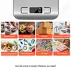 Balanza de Cocina Digital con Función de Piel Onza Panel de Acero Inoxidable Balanza de Peso en Gramos para Hornear Luz Alimentos Preparación de Comidas