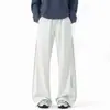 Pantalones personalizados/forrados de polar para otoño e invierno, pantalones impermeables para hombre para exteriores, marca de moda, pantalones de trabajo rectos holgados, estilo grueso