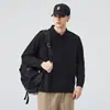 Roupas Masculinas Fengshe / Nova Coleção Primavera e Outono 2026 Camisa Polo Masculina Gola Lapela Manga Longa Moletom Camiseta Jaqueta Masculina