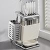 Soporte de cuchillos de cocina de acero inoxidable Estante de almacenamiento Estante para tabla de cortar Integrado Multifuncional de Alto Valor Soporte de cuchillos para encimera Estante de almacenamiento