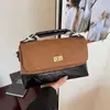 Bolsa Cuadrada Pequeña Portátil Retro Nueva de Otoño e Invierno Bolso de Hombro Mate Rombo Tendencia de Moda Diaria Bolso Cruzado
