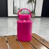 Moda pote de espaço de pintura de borracha ao ar livre alça portátil esportes garrafa de viagem homens e mulheres de aço inoxidável copo térmico de grande capacidade