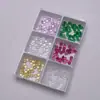 Gemas de Vidrio de Forma de Huevo Coloridas con Base Plana, Piedras de Vidrio Rosadas Lisas Redondas Sueltas, Pedrería Semi-Circular para Arte de Uñas, Piedras de Adorno para Manualidades