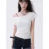 Em estoque + qualidade originalVerão puro e atraente top curto para garotas quentes, top feminino off-white de nicho