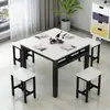 Mesa cuadrada, mesa de comedor rectangular, mesa de comedor simple para apartamentos pequeños, juego de mesa y sillas de comedor para restaurantes y tiendas de té con leche, mesa cuadrada