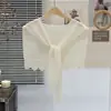 Nuevo Chal Tejido de Punto con Diseño Hueco para Primavera y Otoño, Manga Puntiaguda, Combinado con Camisa y Falda, Cárdigan Pequeño para Proteger el Cuello para Mujeres de Algodón