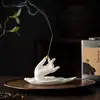 Quemador de Incienso Cerámico Creativo Mano de Buda, Soporte para Varillas de Incienso, Adorno Estilo Zen, Decoración de Quemador de Incienso para Mesa de Té en Casa
