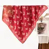 Pañuelo cuadrado de terciopelo de doble cara, dos tonos, estampado de leopardo, de alta gama, vintage de los 90, chal cálido para mujer, pañuelo de cuello de lujo ligero