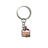 Chaveiro Criativo de Borracha Macia PVC Desenho Animado Gato de Gelatina Fofo Pingente de Bolsa Ornamento para Chave de Carro Pequeno Presente