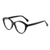 Gafas Lisas Ojo de Gato Marco Negro Estilo Xiaoxiangfeng Marco de Lentes de Placa con Sentido Avanzado Marco para Miopía con Protección contra Luz Azul 3464