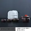 Tetera de Arcilla Púrpura Totalmente Hecha a Mano para el Hogar Viajes Juego de Té Kung Fu Tetera de Mano Portátil Una Tetera Cuatro Tazas con Bandeja para Té