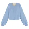 Cardigan de Punto Gofrado para Mujer, Sudadera con Cremallera Completa, Ropa Exterior Casual Retro Relajada para Otoño e Invierno, Listo para Enviar