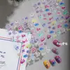 Adesivos de Nail Art em Relevo Adesivos Estereoscópicos Coloridos Estilo Inglês Ins Decoração de Coração Sexy à Prova d'Água Adesivos de Unha Adesivos DIY