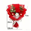 Ramos de Flores Tejidas, Ramos de Rosas Tejidos a Mano con Hilo Personalizados, Productos Terminados, Venta al por Mayor de Regalos para el Día de San Valentín y Navidad