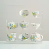 Taza Pequeña de Cerámica Blanca y de Colores Hecha en Fábrica, Taza de Maestro, Tetera Doméstica, Tetera Individual, Bol Alto de Cerámica con Tapa, Bol de Té