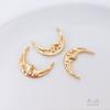 Colgante de cabeza de cara de luna sol de oro de 14 quilates chapado en cobre oro real estrella y luna circonita incrustada colgante de joyería DIY