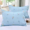 Funda de almohada de algodón puro con botones a presión, una sola pieza, adecuada para almohadas de jardín de infancia y de estudiante, 35* Algodón de gasa para niños