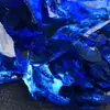 Al por mayor Azul Oscuro Vidriado Fusión a Alta Temperatura Piedra Vidrio Escenario Decorativo Difusor Piedra Adornos Manualidad