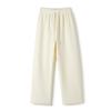 Pantalones de Pana Felpa de Pierna Ancha para Mujer en Otoño e Invierno Nuevo Cintura Alta Caídos Suaves Cerosos Blanco Crudo Chenilla Pierna Recta Estrecha