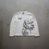 Camiseta de manga larga retro Y2K estilo europeo y americano, moderna, estampada, subcultura punk, Harajuku, holgada, cuello redondo