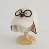 Chapéu Infantil Outono e Inverno Estilo Coreano Moda Boné Aba Curva para Menino Lã de Cordeiro Espesso Quente Proteção para Orelhas Boné de Baseball para Bebê