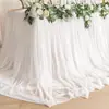 Falda de Mesa Transfronteriza Falda Tutú de Gasa Decoración de Boda Mesa de Postres para Fiesta Mantel Chifón con Perlas Falda de Mesa de Cumpleaños