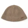 Sombrero de Lana Cachemir Cálido para Orejas para Mujer con Circunferencia de Cabeza Grande, Etiqueta de Cuero Engrosada, Sombrero de Punto 100% Cachemir, 25 Otoño e Invierno Transfronterizo
