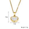 Japonês e coreano Ins Niche New Love Zircon Colar Mulheres High-end Feeling Temperament Titanium Steel 18k Gold Clavicle Chain Vendas diretas