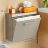 Suporte de Papel Higiênico para Banheiro Montado na Parede Sem Furos Caixa de Lenços Impermeável para Vaso Sanitário Caixa de Papel Retrátil Rack de Papel Higiênico Caixa de Armazenamento