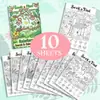 Compra direta transfronteiriça de 10 folhas/pacote de pôsteres para colorir com tema de floresta tropical, livros de desenho de exploração divertidos, papel de colorir educativo para crianças