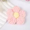 Flor de Crochê Criativa em Blocos de Cor Flor Pom Pom Acessórios de Flor de Crochê Doces Presilhas de Cabelo e Acessórios de Cabelo Fofos em Estilo Coreano