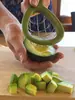 1 Pacote Fatiador Criativo de Abacate, Cortador Multifuncional de Abacate, Removedor de Caroço de Kiwi, Ferramenta Removedora de Caroço e Cubos de Abacate
