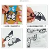 Borboleta Estéreo 3D Preto e Branco 18 Peças Adesivo de Parede Borboleta Simulada Borboleta Decorativa de Quarto