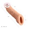 Condón Transfronterizo para Hombres, Condón Vibrador Diente de Lobo, Condón de Pene con Bloqueo de Semen Extendido, Condón Artificial Grueso Usable, Condón de Cristal