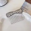 Novo pente de inserção lateral com toque de alta qualidade, uma ferramenta mágica para arrumar fios soltos, pente de cabelo versátil estilo coreano com laço adornado de strass para mulheres, moderno