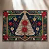 Felpudo de Entrada Navideño Árbol de Navidad Antideslizante Baño Inodoro Resistente a Manchas Felpudo Decorativo Fábrica