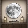 Entrada Entrada Pintura Decorativa Luz LED Lua Redonda Moderna Simples Pintura Suspensa Corredor Luz de Passagem Mural de Porcelana de Cristal de Luxo