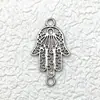 Accesorios de aleación de plata Xizang vintage exclusivos transfronterizos para manualidades Colgante de collar de palma europeo y americano Accesorios de joyería al por mayor