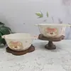 Nuevo Creativo 9.8 Tazón con Doble Asa en Forma de Calabaza, Bol Grande de Cerámica para Sopa Doméstico, Bol para Arroz y Fideos, Alto Valor Estético, Color Bajo Esmalte, Diseño de Doble Asa