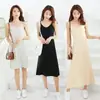 Vestido de Algodón de Verano para Mujer, Tallas Grandes, Corte Holgado, Adelgazante, Color Sólido, Vestido Interior, Cómodo y Casual