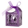 Nueva Caja de Dulces de Boda Láser para Ceremonia de Acompañamiento de Boda, Cartón de Dulces Rosa Hueco con Cinta de Boda, en stock