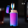 Th833 Encendedor Inflable a Prueba de Viento de Tres Llamas Llama Azul Directa a Encendedor de Doble Llama Abierta Logotipo Personalizado