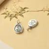 Acessórios Retrô de Prata Pura 999 Pingente Pendente DIY Prata Esterlina S999 Acessórios de Prata Dura 3D Acessórios para Joias DIY Feitos à Mão
