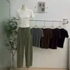 Camisa Henley Slim-Fit de Tencel Lyocell para o Verão, Camiseta Básica Versátil de Manga Curta Emagrecedora para o Trabalho para Mulheres