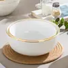 Cuenco de Cerámica Simple de Lujo Ligero Jingdezhen Hueso de China Hogareño Cerámico para Comedor Cuenco Grande para Sopa Cuenco para Fideos