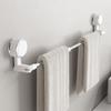Barra de Toalla con Ventosa, Extensible sin Taladro para Baño Cocina Montada en Pared Giratoria, Estante para Zapatillas, Colgador de Toallas de Baño